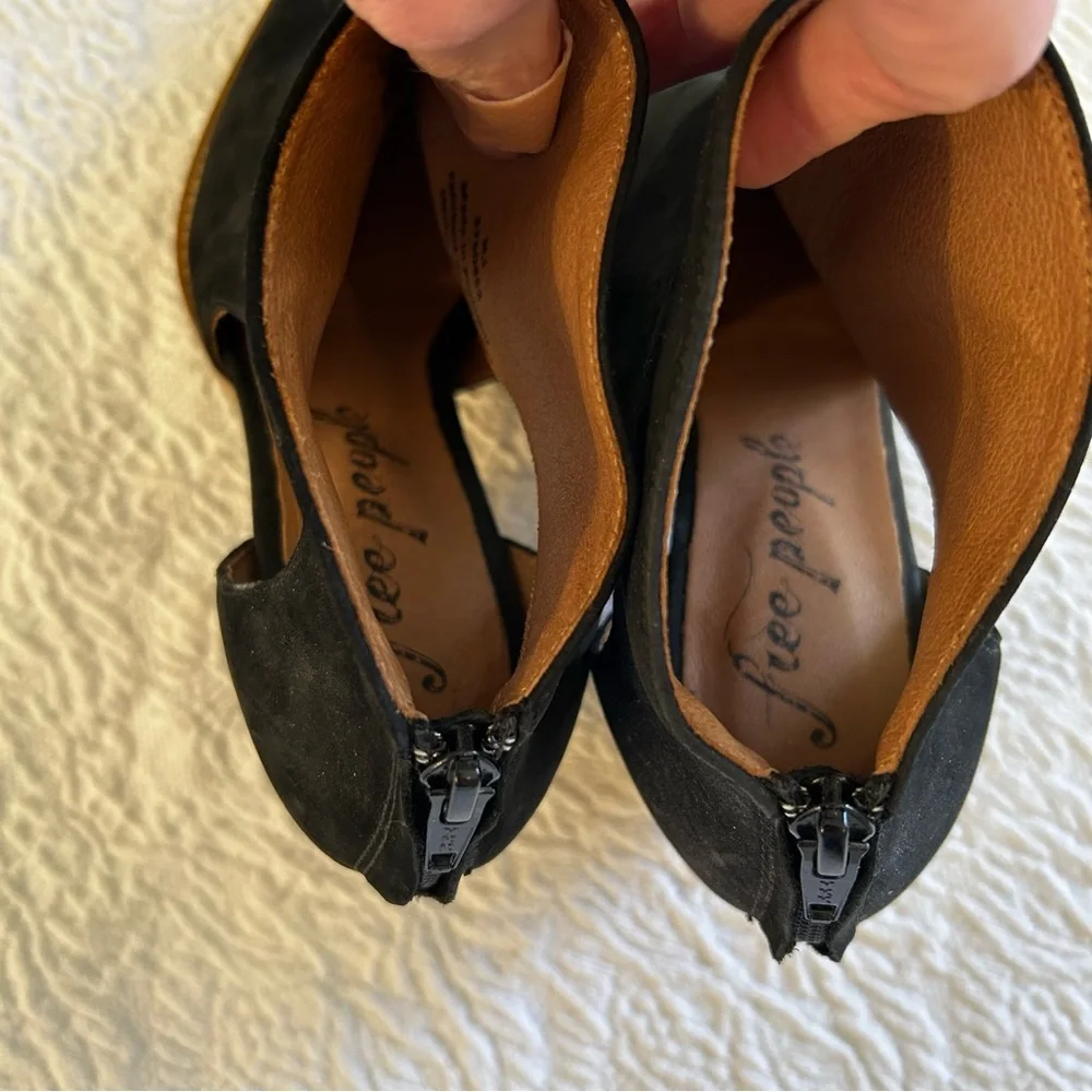 Free People Wilder Bootie, Black Suede, size 39.5 (9.5)